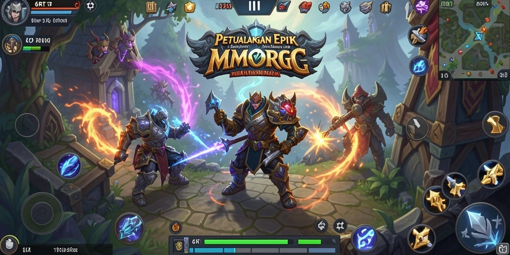Tampilan gameplay seru dalam dunia MMORPG 6RT.