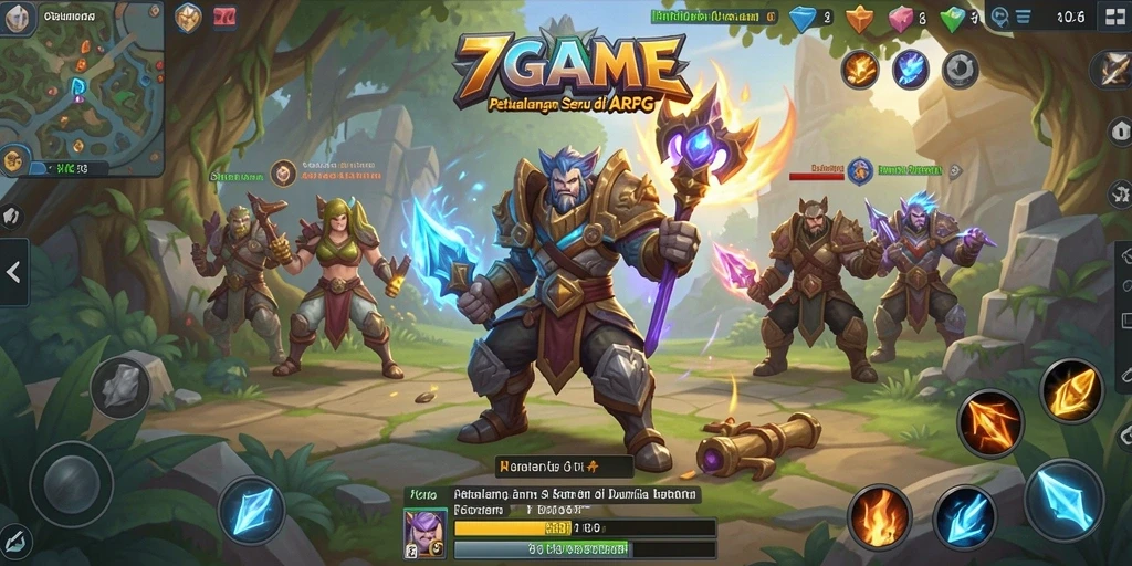 Screenshot gameplay 7GAME menunjukkan aksi seru dalam dunia ARPG.