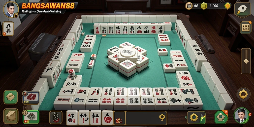 Tampilan seru gameplay BANGSAWAN88 dengan ubin Mahjong.