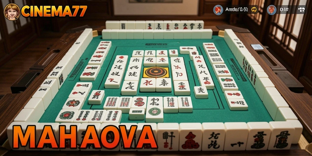 Tampilan gameplay menarik dari CINEMA77 yang menampilkan Mahjong.
