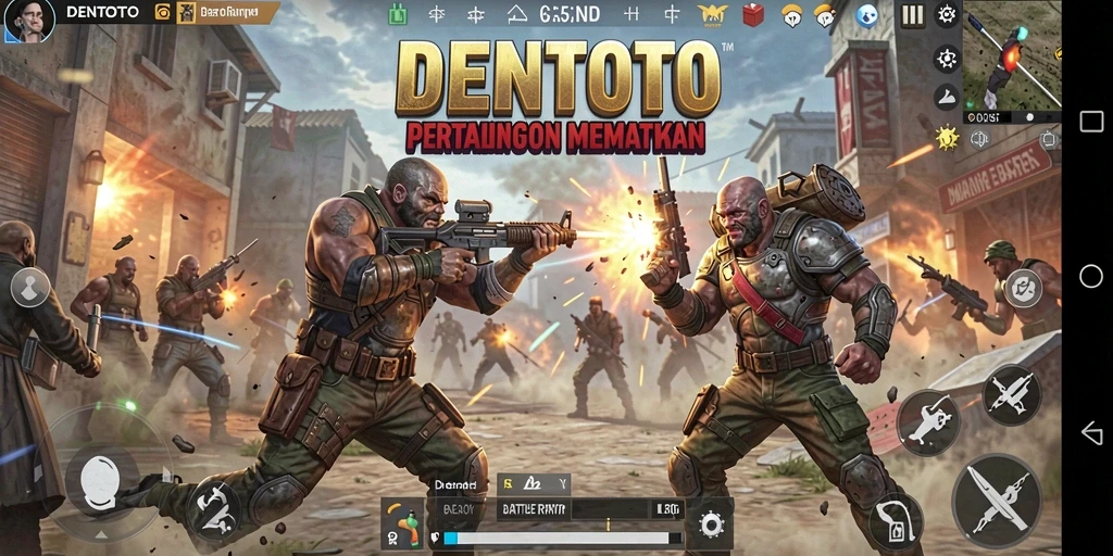 Tampilan menarik dari DENTOTO dengan aksi Battle Royale yang mendebarkan.