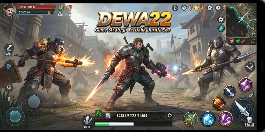 Tampilan gameplay DEWA22 yang mendebarkan dalam pertempuran SLG.