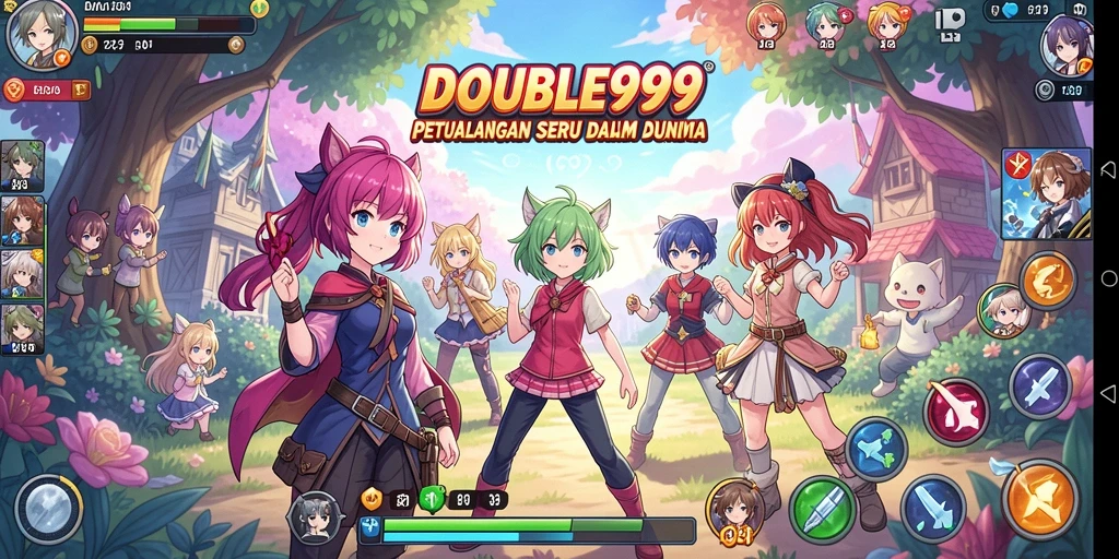 Tangkapan layar gameplay menunjukkan aksi epik dalam petualangan Anime.