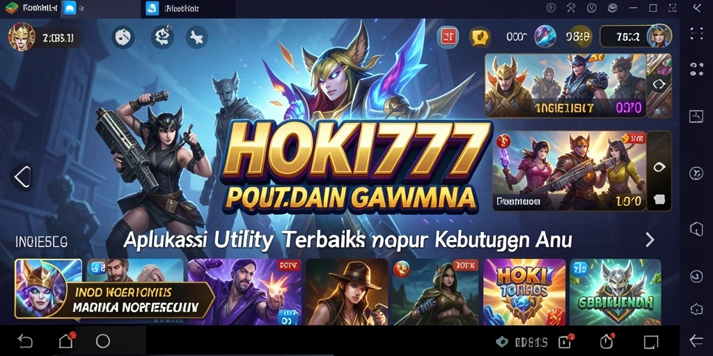 Tampilan utama aplikasi HOKI777 yang menawan dan fungsional.