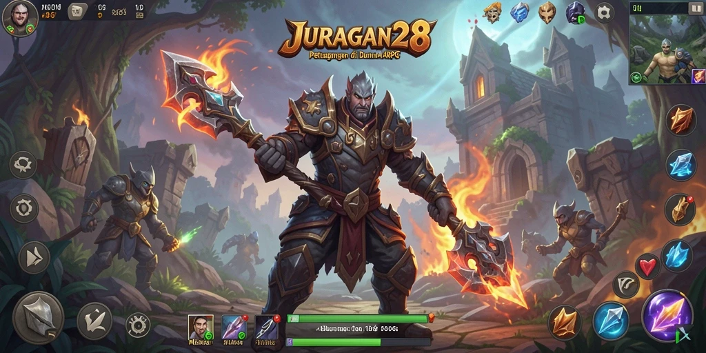 Gameplay seru dari JURAGAN28 yang menampilkan pertarungan epik.