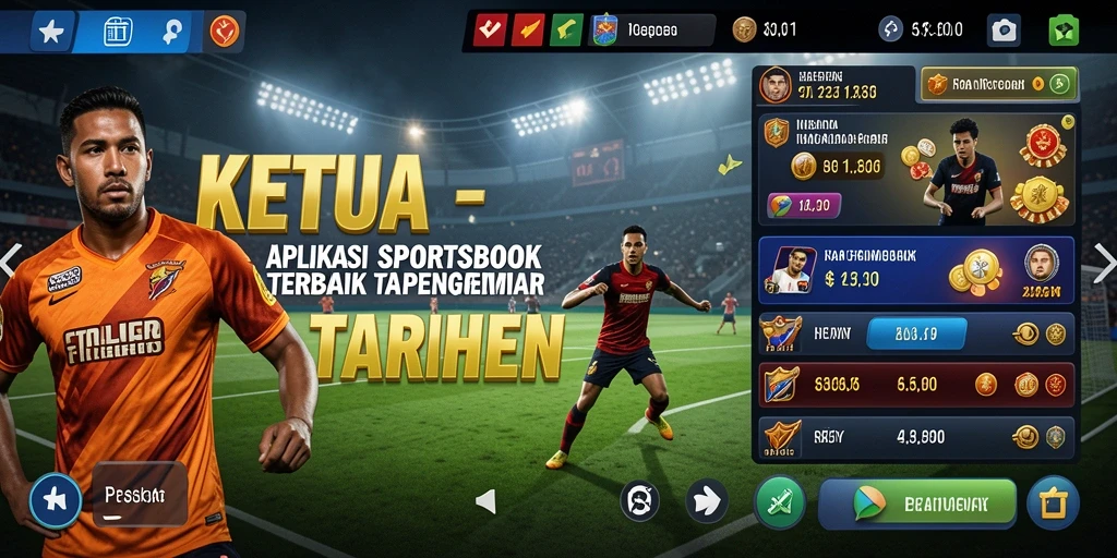 Tampilan gameplay KETUA saat melakukan taruhan olahraga langsung.