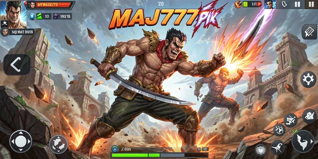 Gameplay MAJ777 menampilkan pertarungan yang mendebarkan antara karakter-karakter unik.