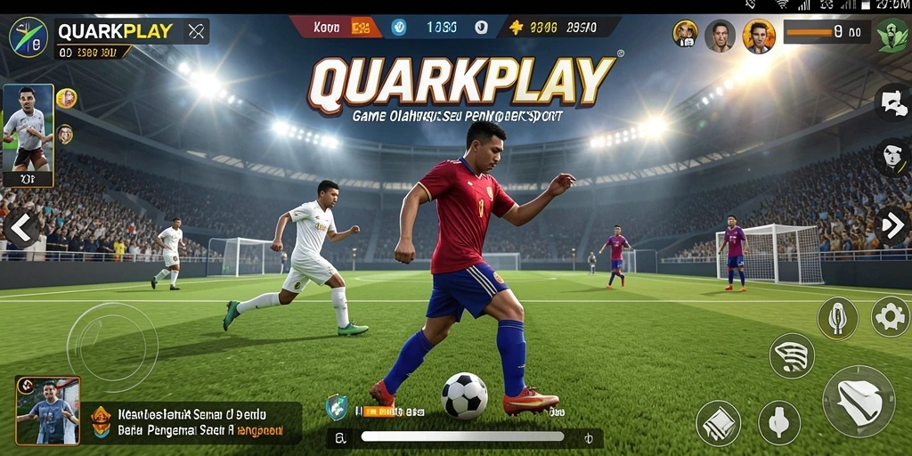 Tampilan gameplay seru dan kompetitif dalam QUARKPLAY.