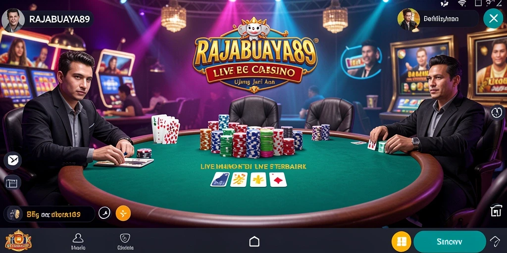 Tampilan menarik dan interaktif dari permainan Live Casino RAJABUAYA89.