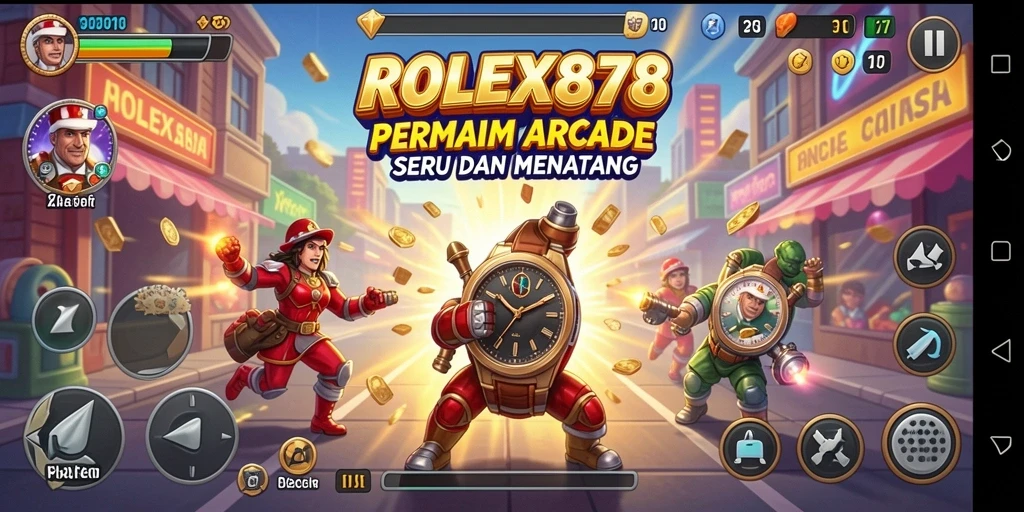 Tampilan gameplay yang seru dan penuh warna dari ROLEX878.