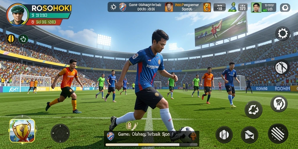 Screenshot utama ROSOHOKI dengan gameplay seru olahraga.