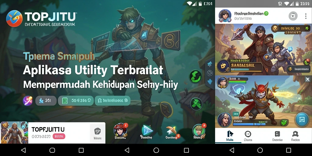 Screenshot utama aplikasi TOPJITU menampilkan antarmuka yang sederhana dan fungsional.