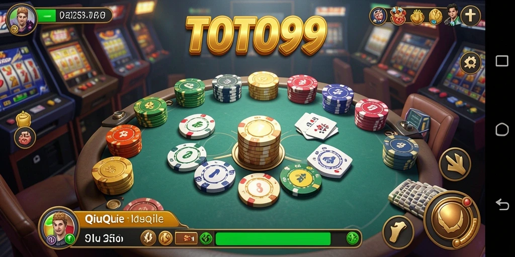 Tampilan gameplay seru QiuQiu di TOTO99.