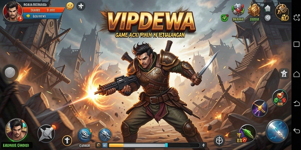 Tampilan gameplay mendebarkan dari VIPDEWA yang penuh aksi.